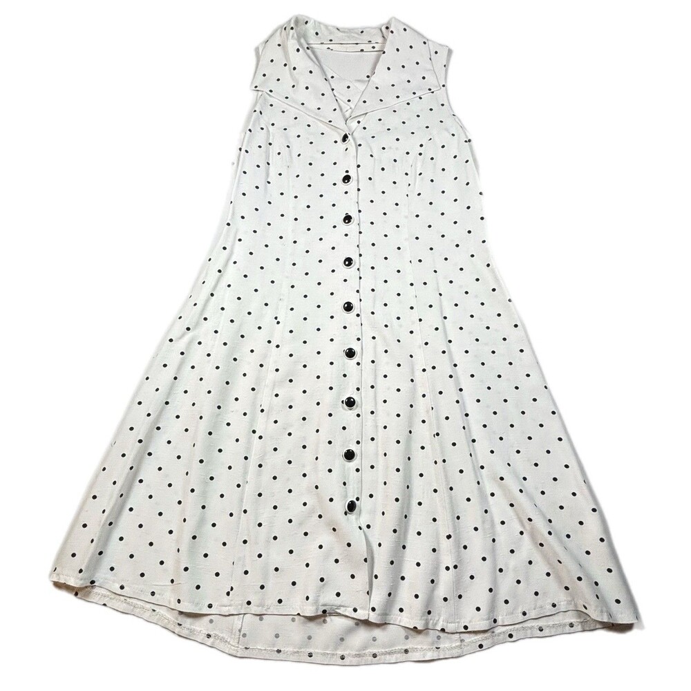 VTG 70's USA DJ and Co polkadot flow dress size 10